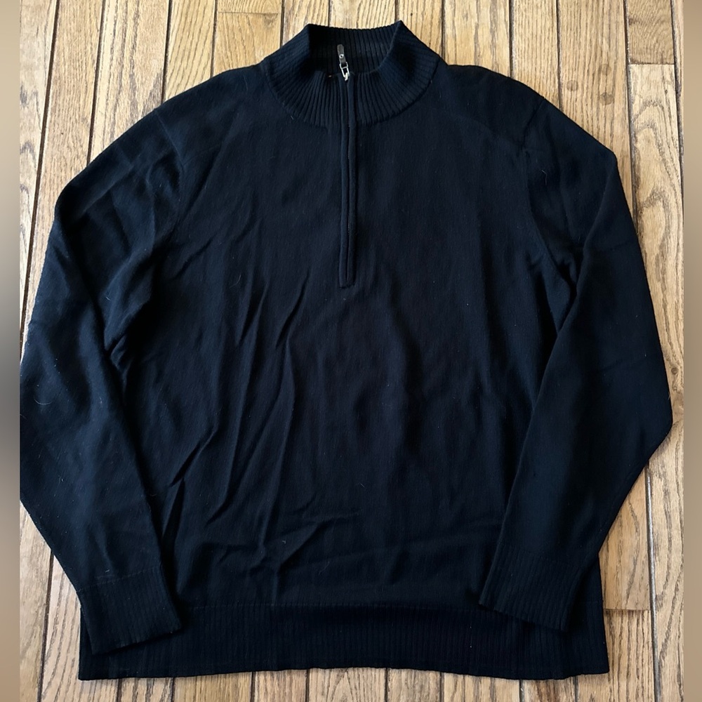 Smartwool Men’s Black Large 1/4 Zip Sweater